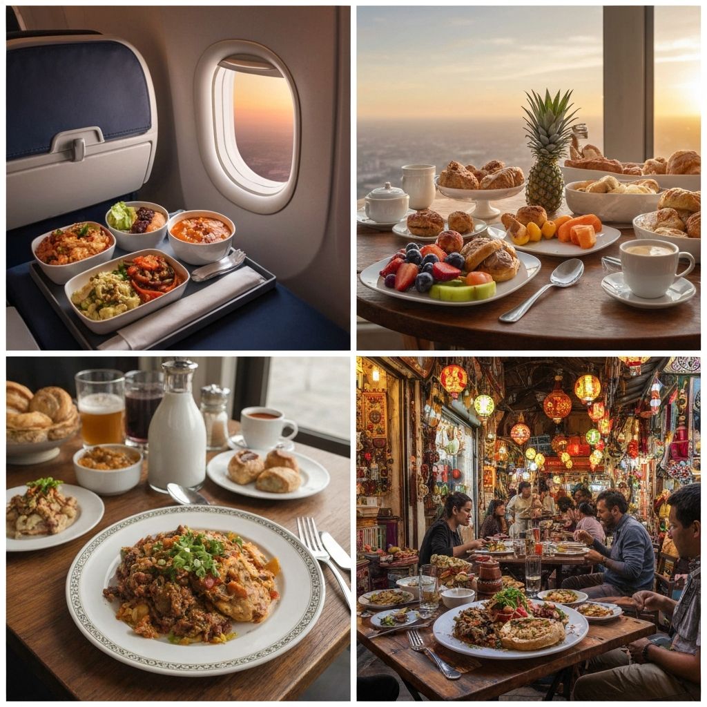 Meals in different time zones and travel settings